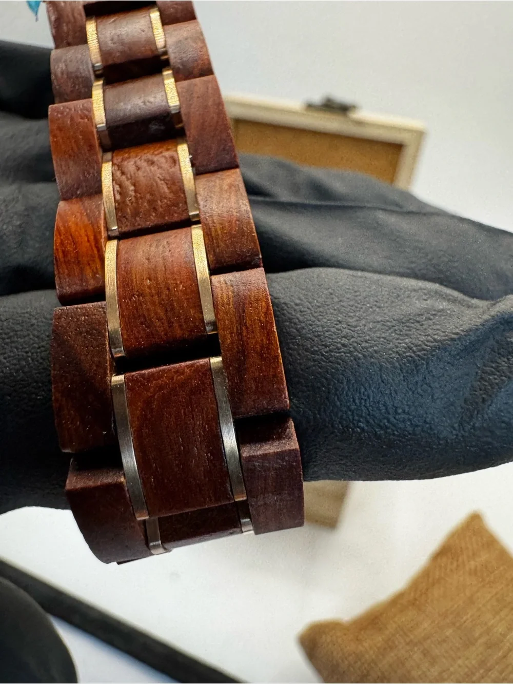 Women Avantwood Wooden Wristwatch with White Dial - Brown Wood